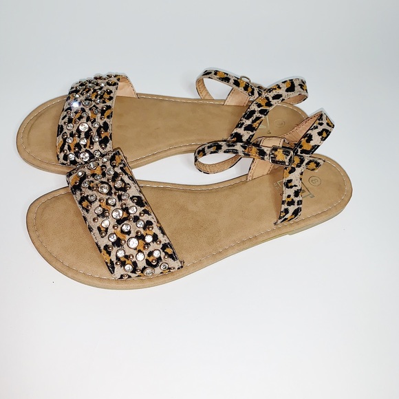marker’s Shoes - MARKER’S SHOES Leopard rhinestone sandals